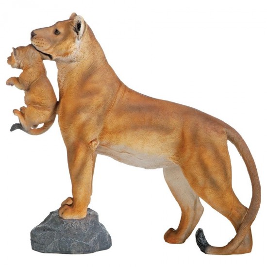 Design Toscano Lioness With Cub Statue