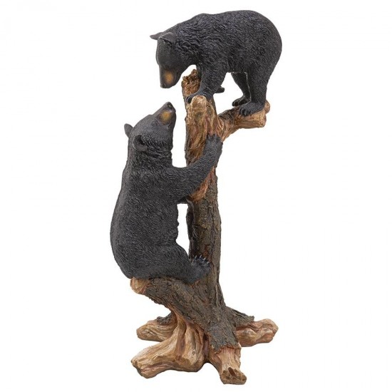 Design Toscano Climbing Cubs Black Bear Statue