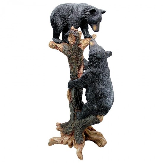 Design Toscano Climbing Cubs Black Bear Statue