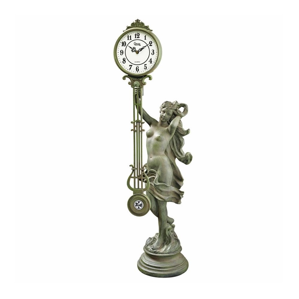 Design Toscano Verdigris Goddess Of Time Clock