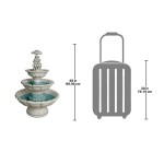 Design Toscano Lovers Under Umbrella 4 Tier Fountain