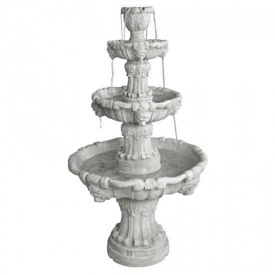 Design Toscano Medici Lion Four Tier Fountain Stone