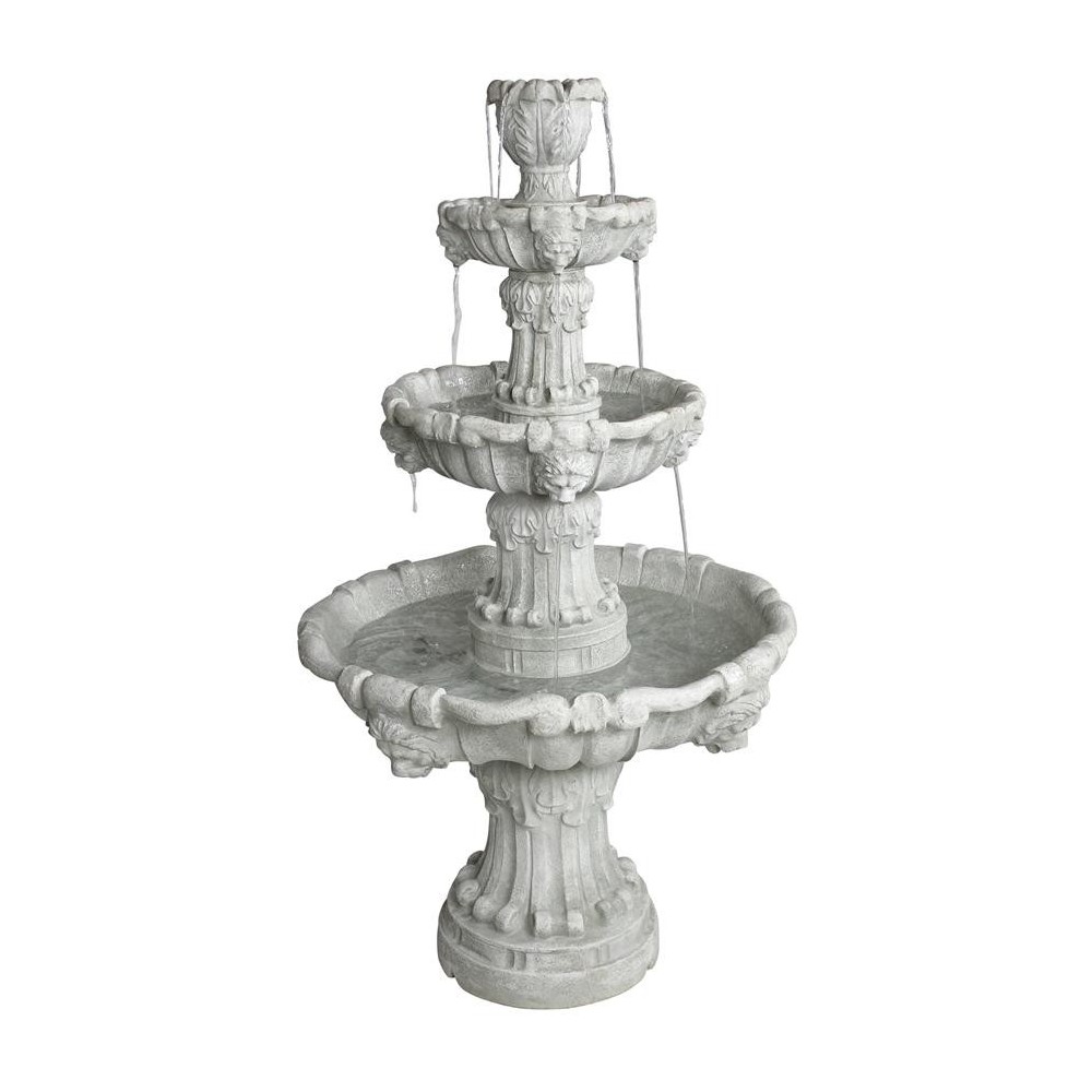 Design Toscano Medici Lion Four Tier Fountain Stone