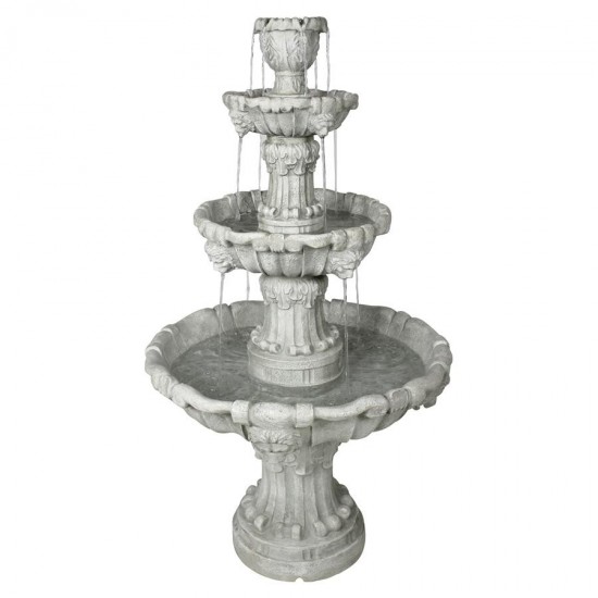 Design Toscano Medici Lion Four Tier Fountain Stone