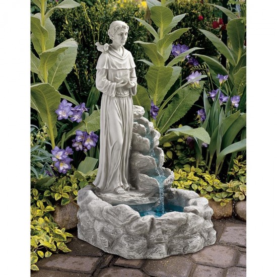 Design Toscano Natures Blessed St Francis Fountain