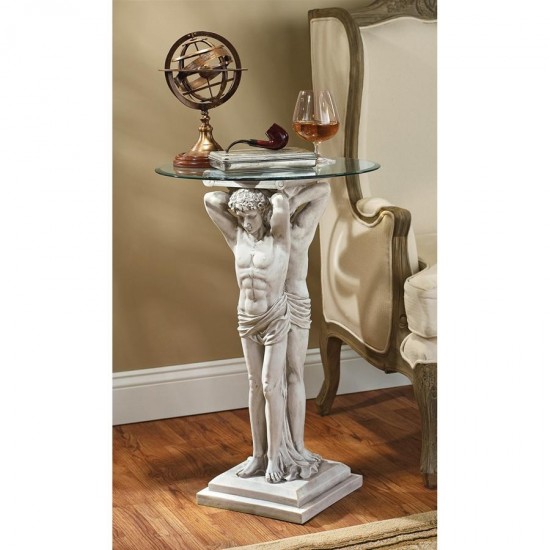 Design Toscano Hermitage Greek Man Pedestal Table