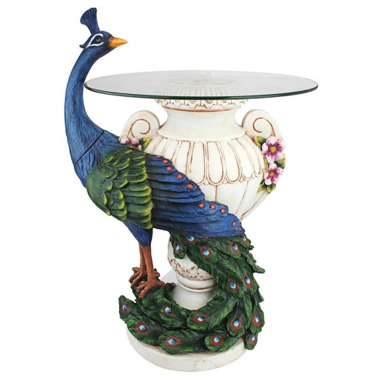 Design Toscano Staverden Castle Peacock Table