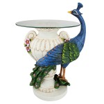 Design Toscano Staverden Castle Peacock Table
