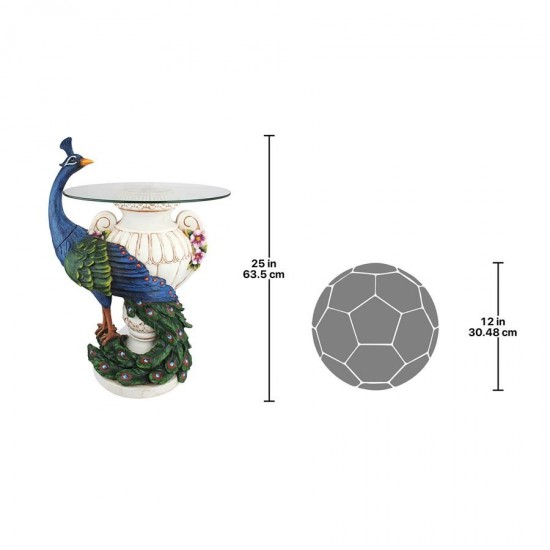 Design Toscano Staverden Castle Peacock Table