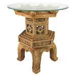 Design Toscano Tranquil Pagoda Illuminated Side Table