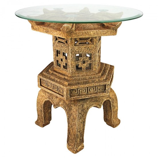 Design Toscano Tranquil Pagoda Illuminated Side Table