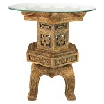 Design Toscano Tranquil Pagoda Illuminated Side Table