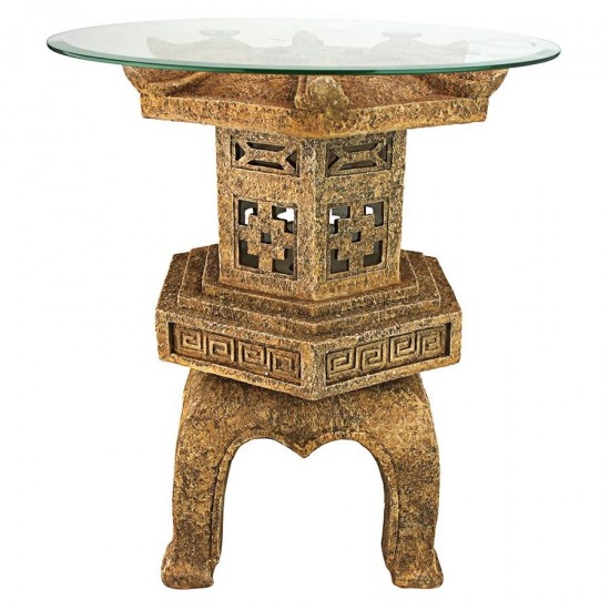Design Toscano Tranquil Pagoda Illuminated Side Table