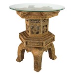 Design Toscano Tranquil Pagoda Illuminated Side Table