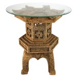 Design Toscano Tranquil Pagoda Illuminated Side Table