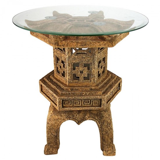 Design Toscano Tranquil Pagoda Illuminated Side Table