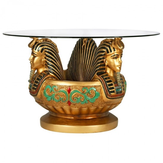 Design Toscano Three Heads Of Tutankhamen Table