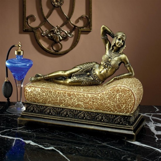 Design Toscano Cleopatra Art Deco Mosaic Glass Lamp