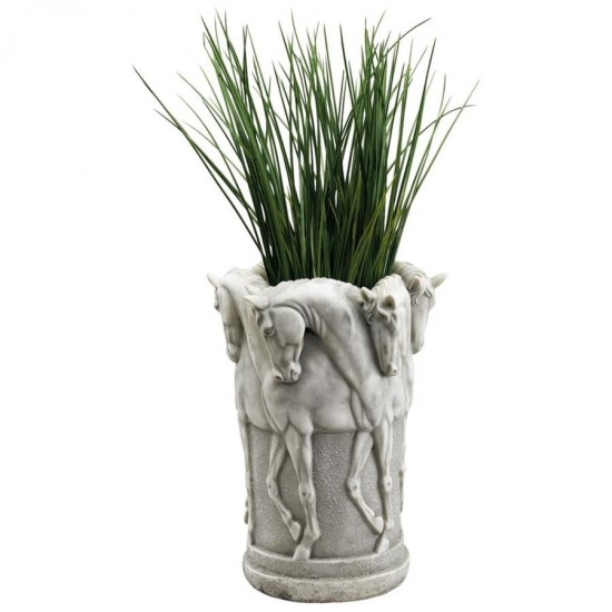 Design Toscano Stone Finish Six Stallions Urn