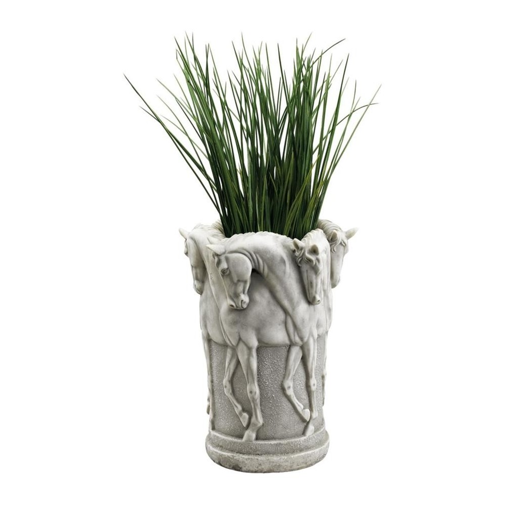 Design Toscano Stone Finish Six Stallions Urn