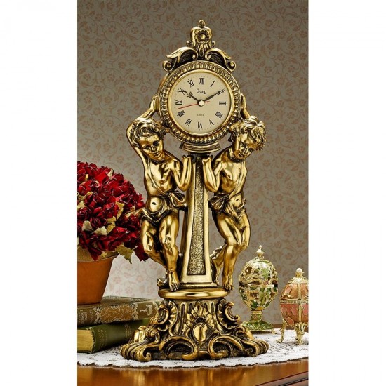 Design Toscano Amboise Twin Cherubs Mantle Clock