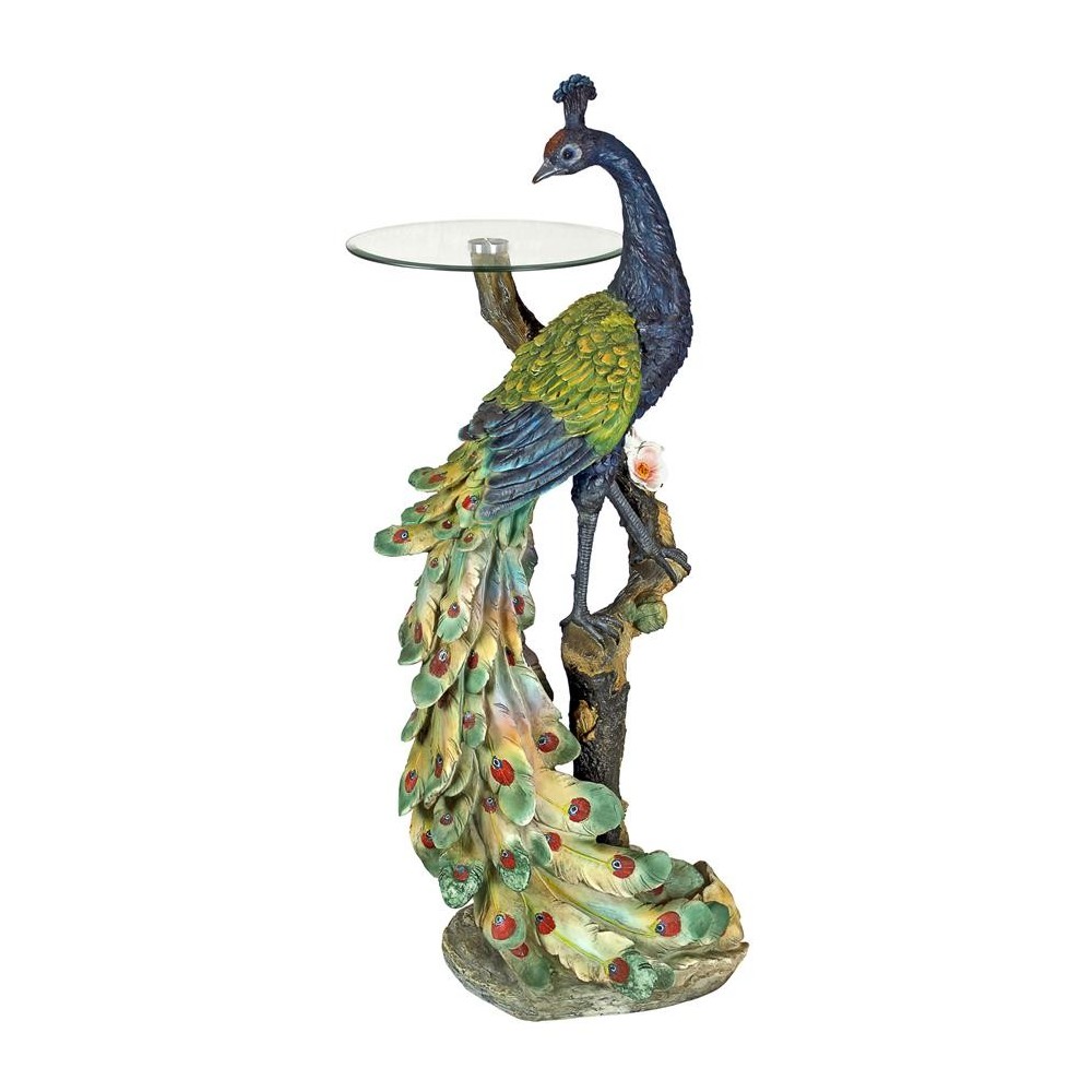 Design Toscano Peacocks Perch Pedestal Table Design Toscano Peacocks Perch Pedestal Table