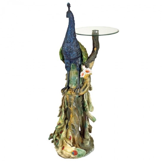 Design Toscano Peacocks Perch Pedestal Table