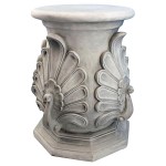 Design Toscano Peacock Riser Plinth Stone Finish