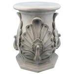 Design Toscano Peacock Riser Plinth Stone Finish