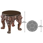 Design Toscano Lord Raffles Lion Leg Side Table