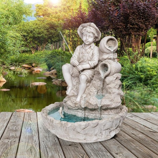 Design Toscano Little Fisherman Garden Fountain