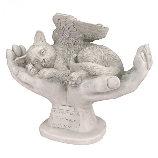 Design Toscano Cat In Gods Hands Pet Memorial Statue