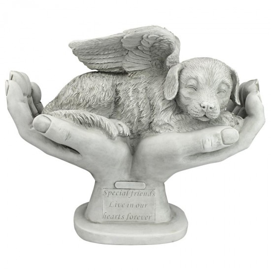 Design Toscano Dog In Gods Hands Pet Memorial Statue