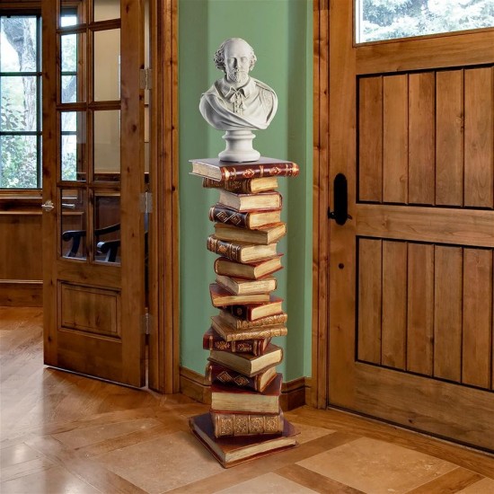 Design Toscano Power Of Books Sculptural Pedestal