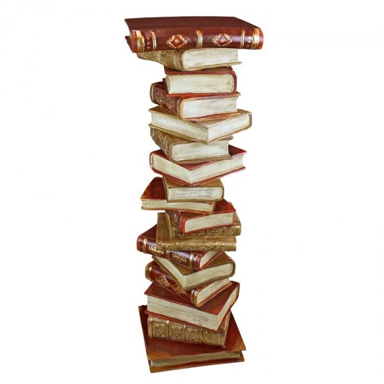 Design Toscano Power Of Books Sculptural Pedestal