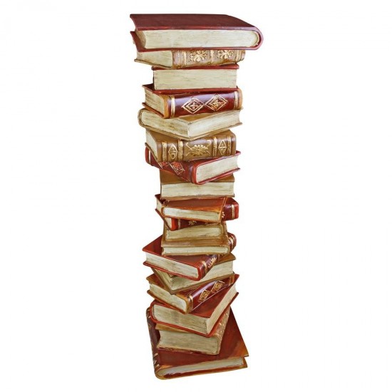 Design Toscano Power Of Books Sculptural Pedestal