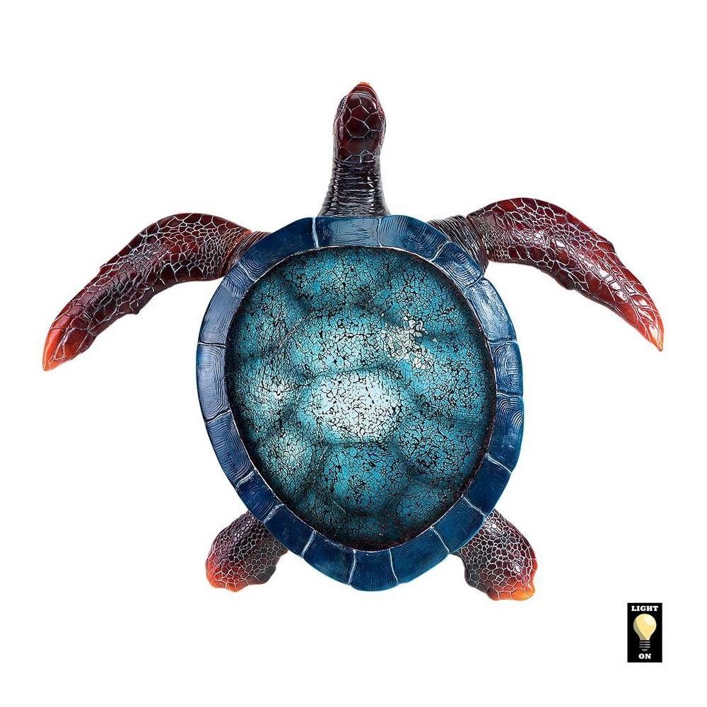 Design Toscano Blue Sea Turtle Illuminated Wall Sculpture