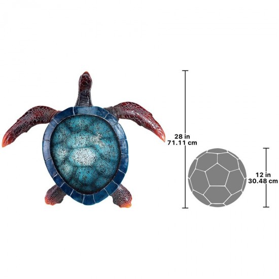 Design Toscano Blue Sea Turtle Illuminated Wall Sculpture