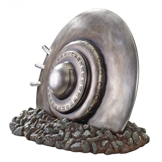 Design Toscano Crash Landing Flying Saucer Statue