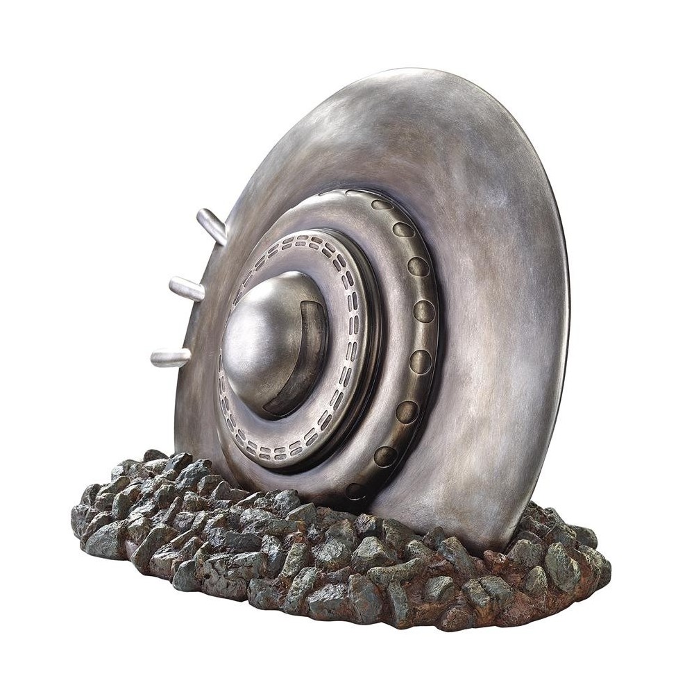 Design Toscano Crash Landing Flying Saucer Statue