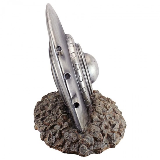 Design Toscano Crash Landing Flying Saucer Statue