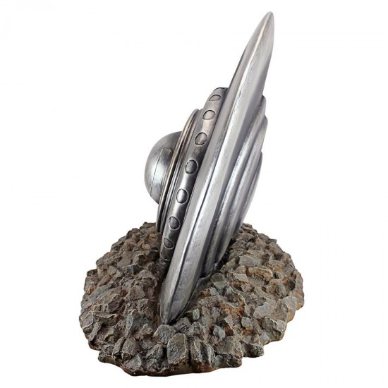Design Toscano Crash Landing Flying Saucer Statue