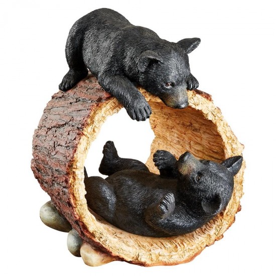 Design Toscano Rough Play Bear Cubs Garden Statue