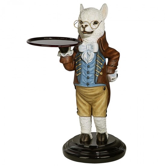 Design Toscano Alfred The Alpaca At Your Service Butler Table