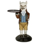 Design Toscano Alfred The Alpaca At Your Service Butler Table