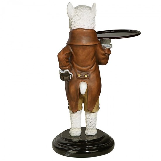 Design Toscano Alfred The Alpaca At Your Service Butler Table