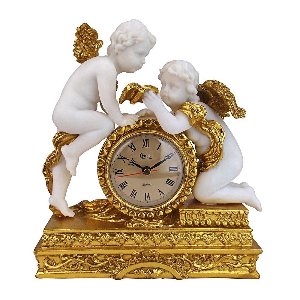 Design Toscano Chateau Carbonne Cherub Mantle Clock