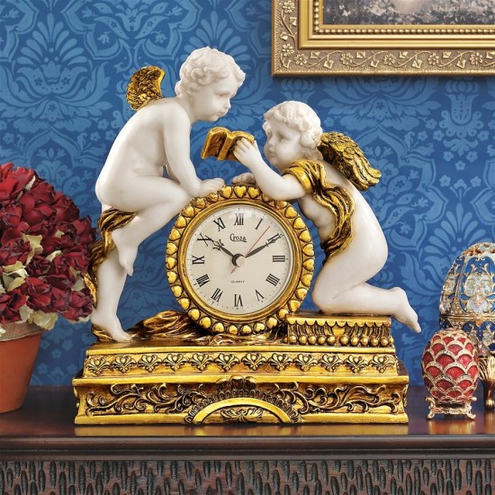 Design Toscano Chateau Carbonne Cherub Mantle Clock