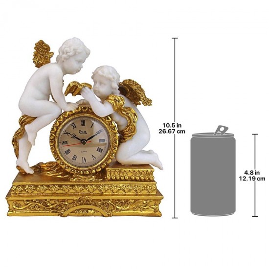 Design Toscano Chateau Carbonne Cherub Mantle Clock