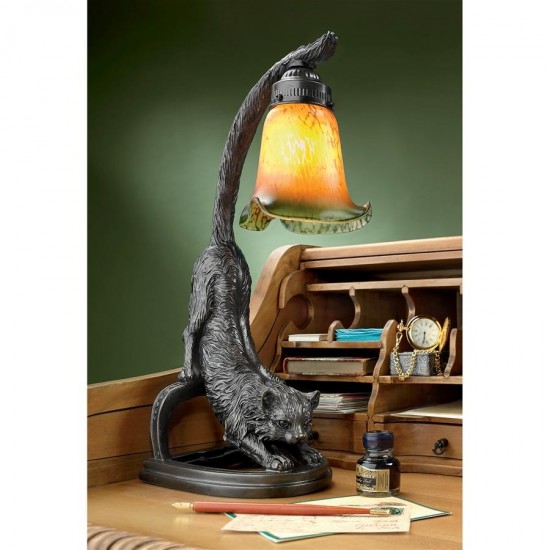 Design Toscano Crouching Cat Lamp